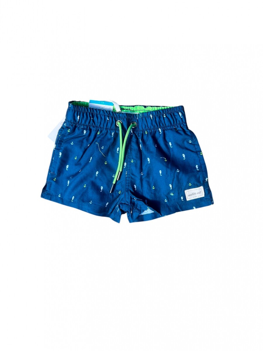Short Baño Azul Caballitos 