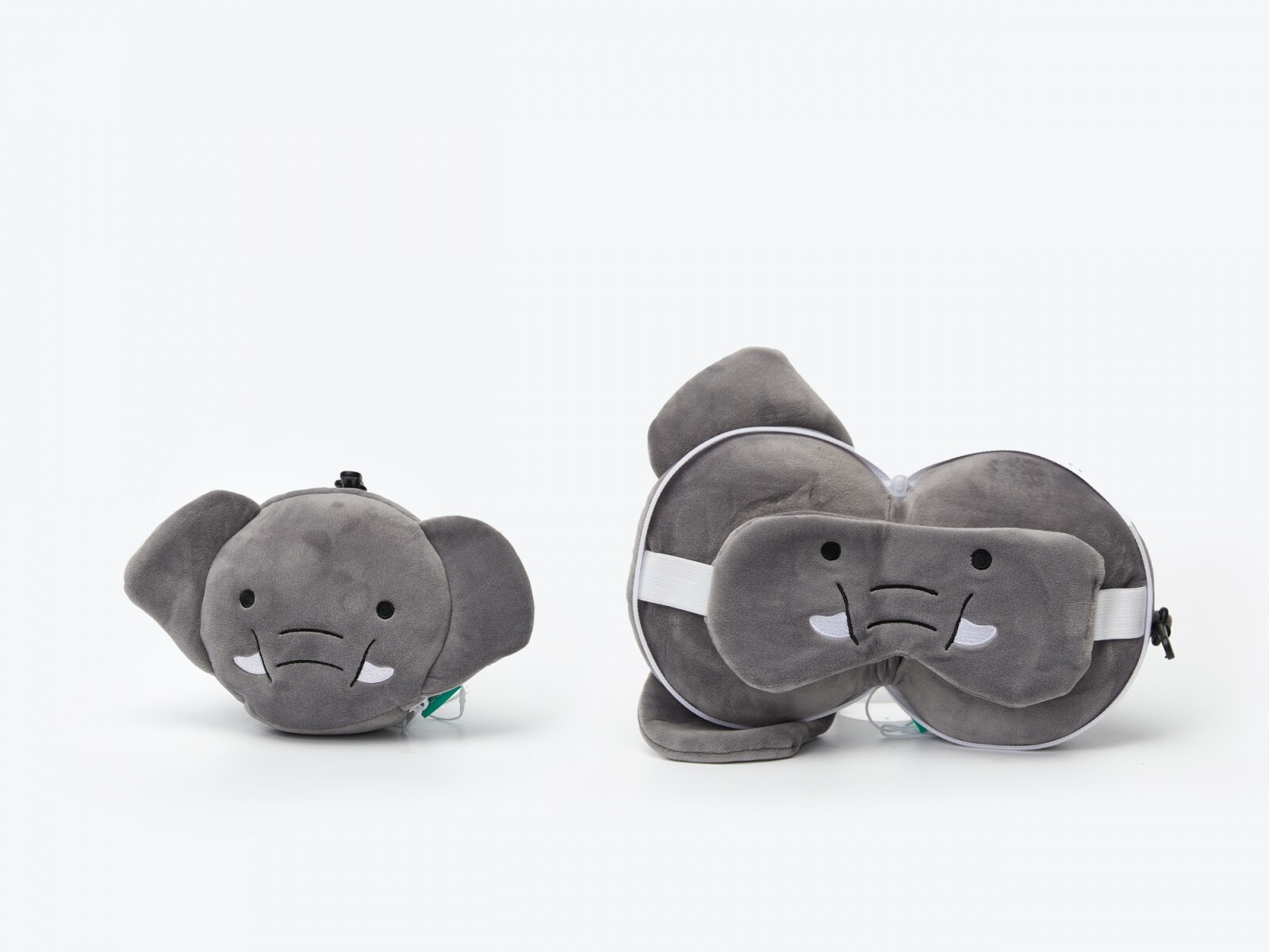 ANTIFAZ DE DIBUJOS ANIMADOS Y ALMOHADA PARA CUELLO 2 EN 1 (ELEFANTE) 