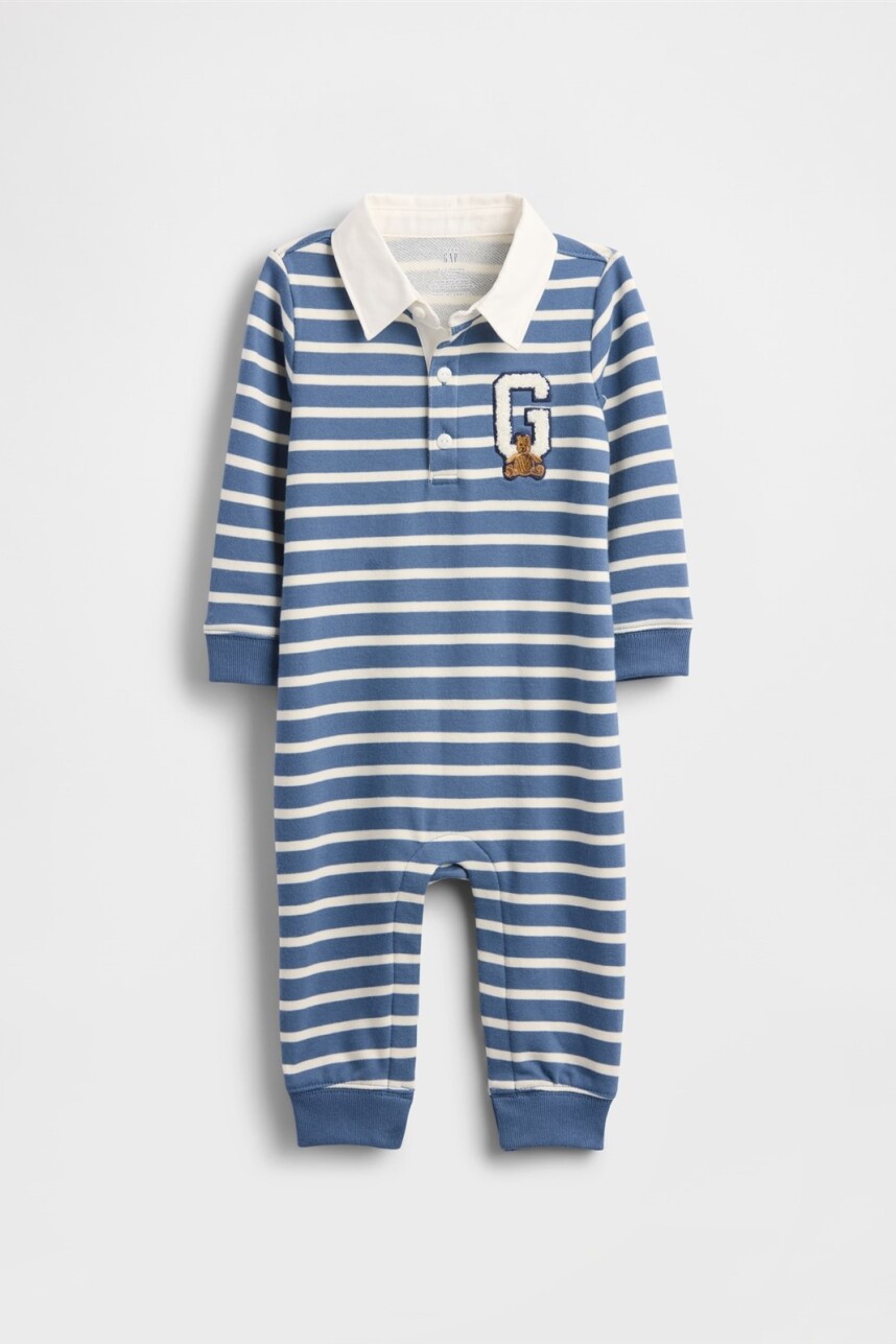 Enterito Rugby Bebé Blue Stripe
