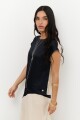 BLUSA LINO SATEN NEGRO