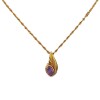 Dije Vintage-Oro bajo-Piedra Amatista-CP8551 conpiedra