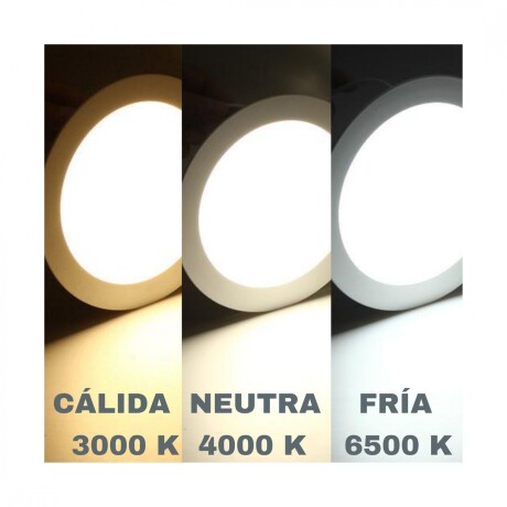 Panel LED 6W, de adosar, aplicar redondo BLANCO Neutro 4000K