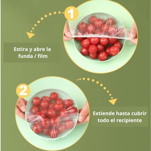 Protector / Funda Elástica Para Alimentos X 100 unidades 25cm Protector / Funda Elástica Para Alimentos X 100 unidades 25cm