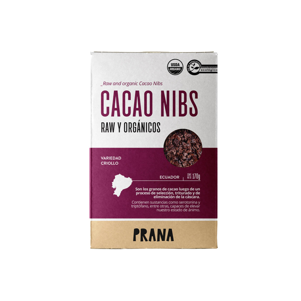 Cacao Nibs Prana 170g 