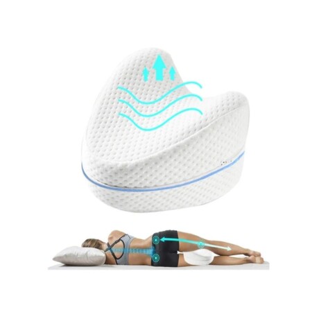 ALMOHADA PARA PIERNAS CON ESPUMA DE MEMORIA VISCOELASTICA BLANCO