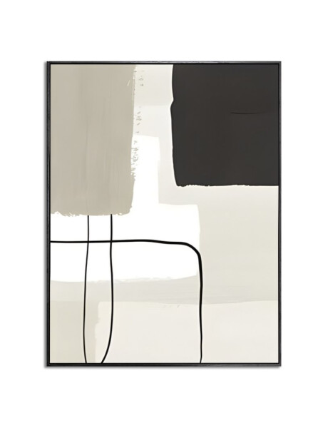 CUADRO CANVAS 30x40 MARCO ABSTRACTO BEIGE NEGRO 1 CUADRO CANVAS 30x40 MARCO ABSTRACTO BEIGE NEGRO 1