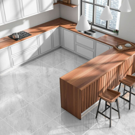 Ceramica Marmolado Beige Brillo 50X50Cm Piso Pared GAMAS DE GRIS