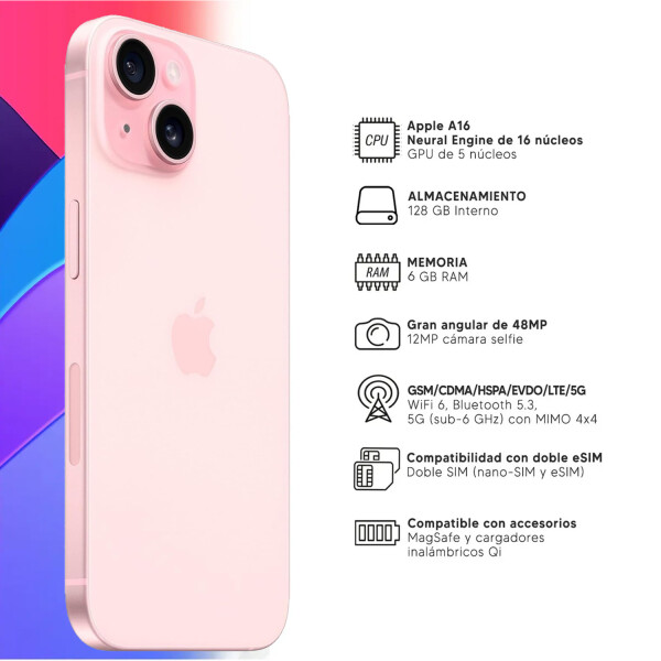 Iphone 15 Plus 6gb Ram 128gb + Regalo ROSADO