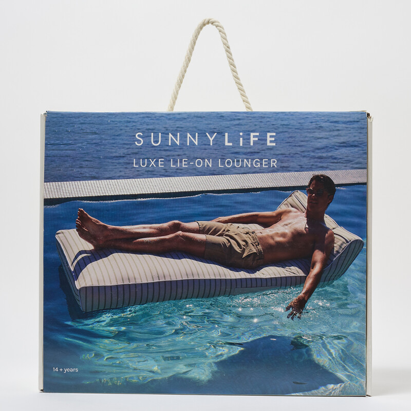 Colchoneta inflable de lujo La Palma Sage Stripe
