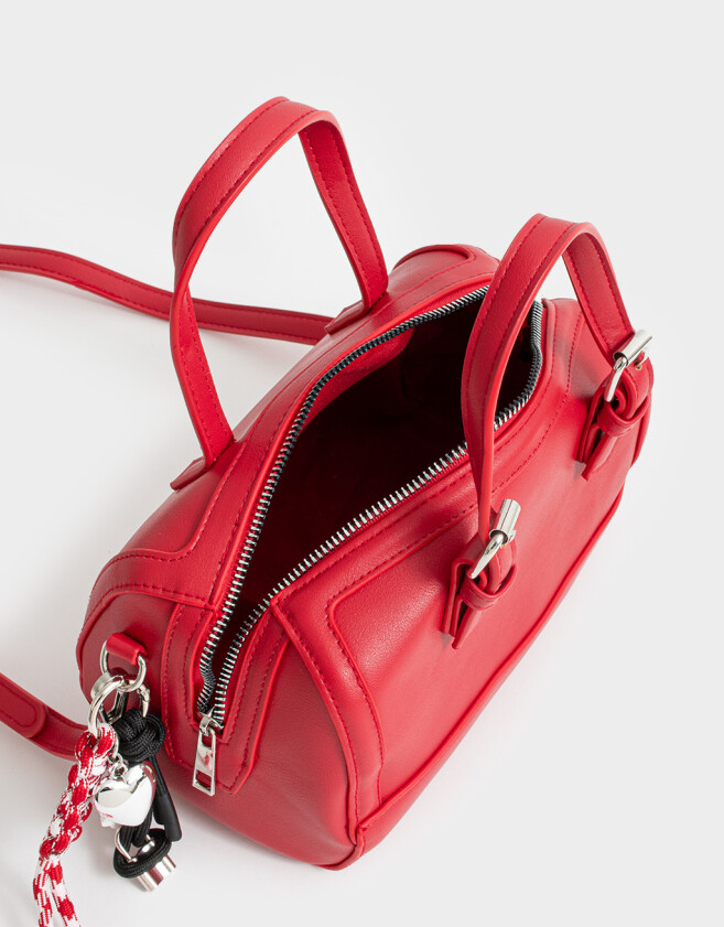 Bowling Cartera Bowling Con Charm - Rojo Medio