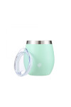 MATE TERRANO ACERO C/ TAPA 130ML VERDE AGUA