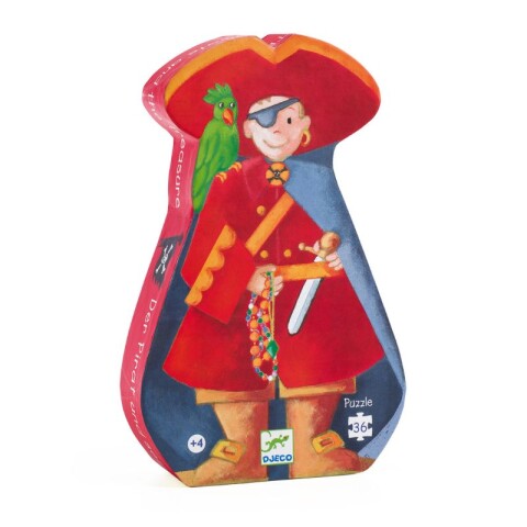 SILUETA36 Puzzle Siluetas 42x30cm 36 Pcs 4+ Djeco - Pirata
