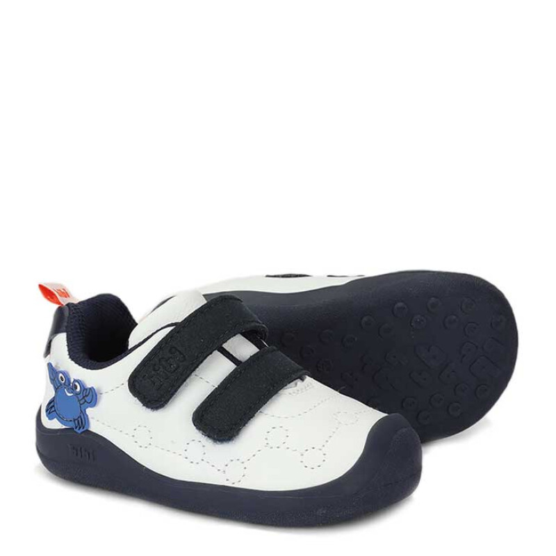 Championes de Niño Bibi Fisioflex 5.0 con Velcro Blanco - Azul Marino
