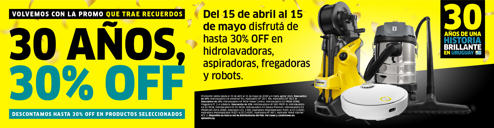 30 Años, 30% Off