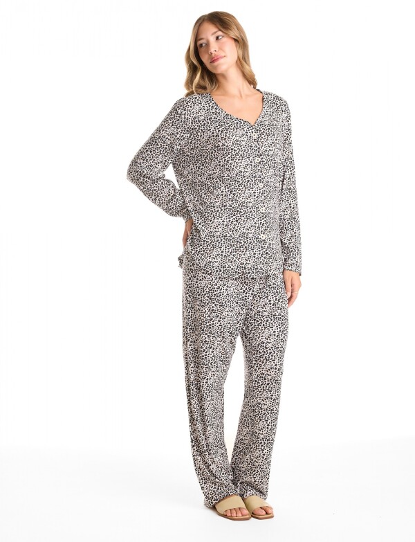 Pijama Con Pantalon MULTI/BLANCO