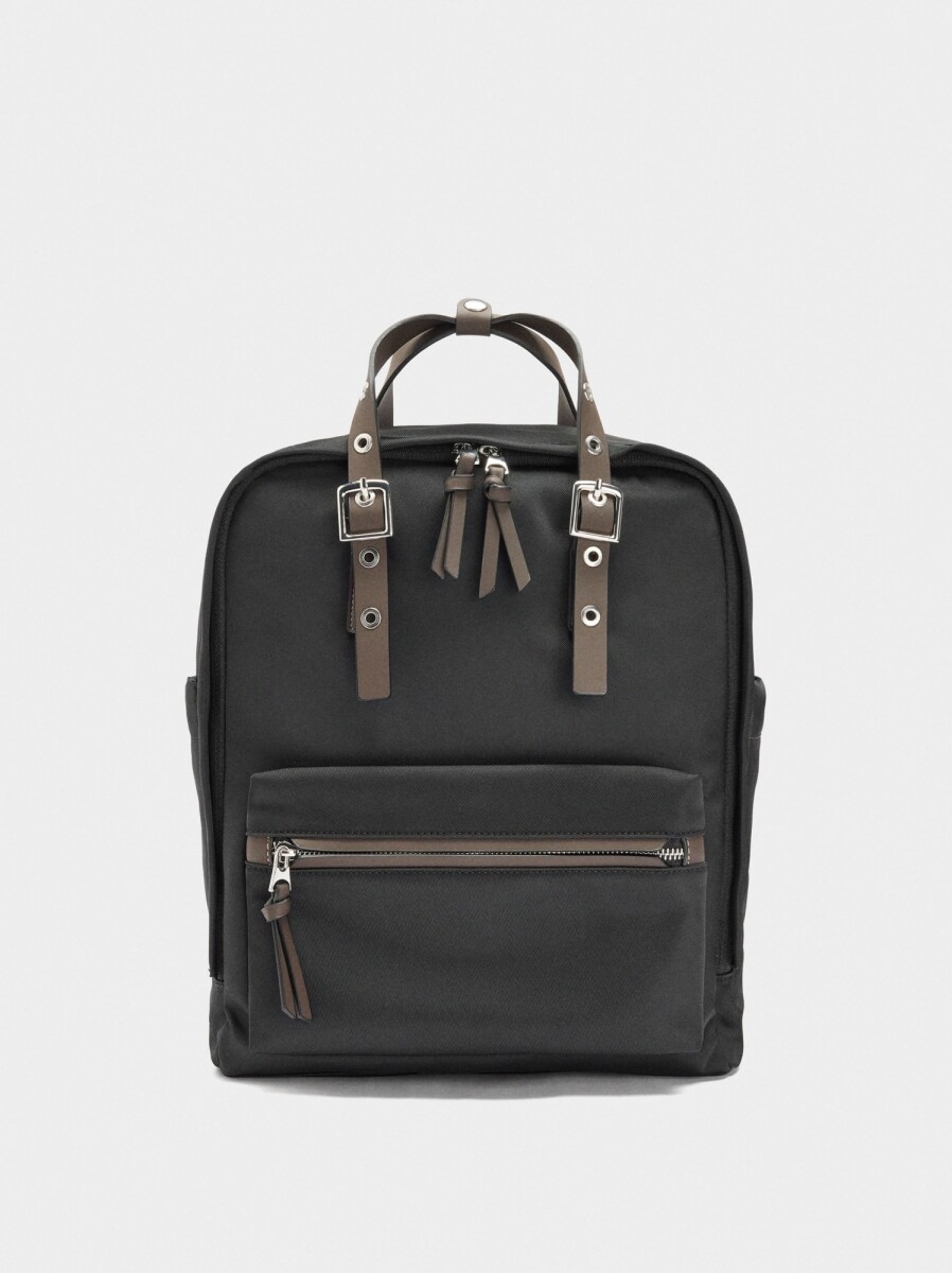 Mochila Para Portátil Hasta 14" De Nylon - negro 