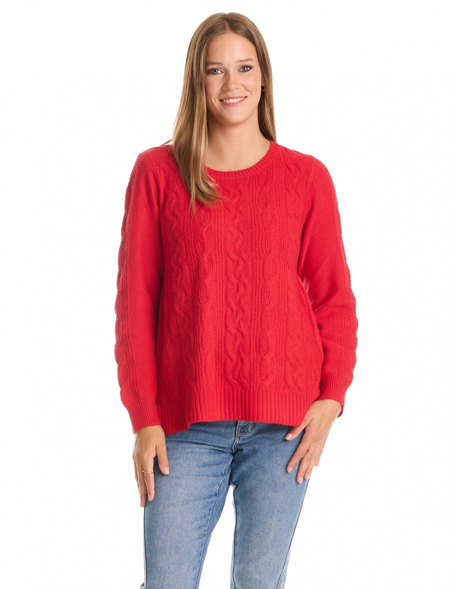 Buzo Soft Trenzas - Rojo 