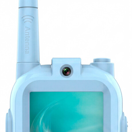 Walkie Talkies X2 Infantil Camara Pantalla Recargable Celeste