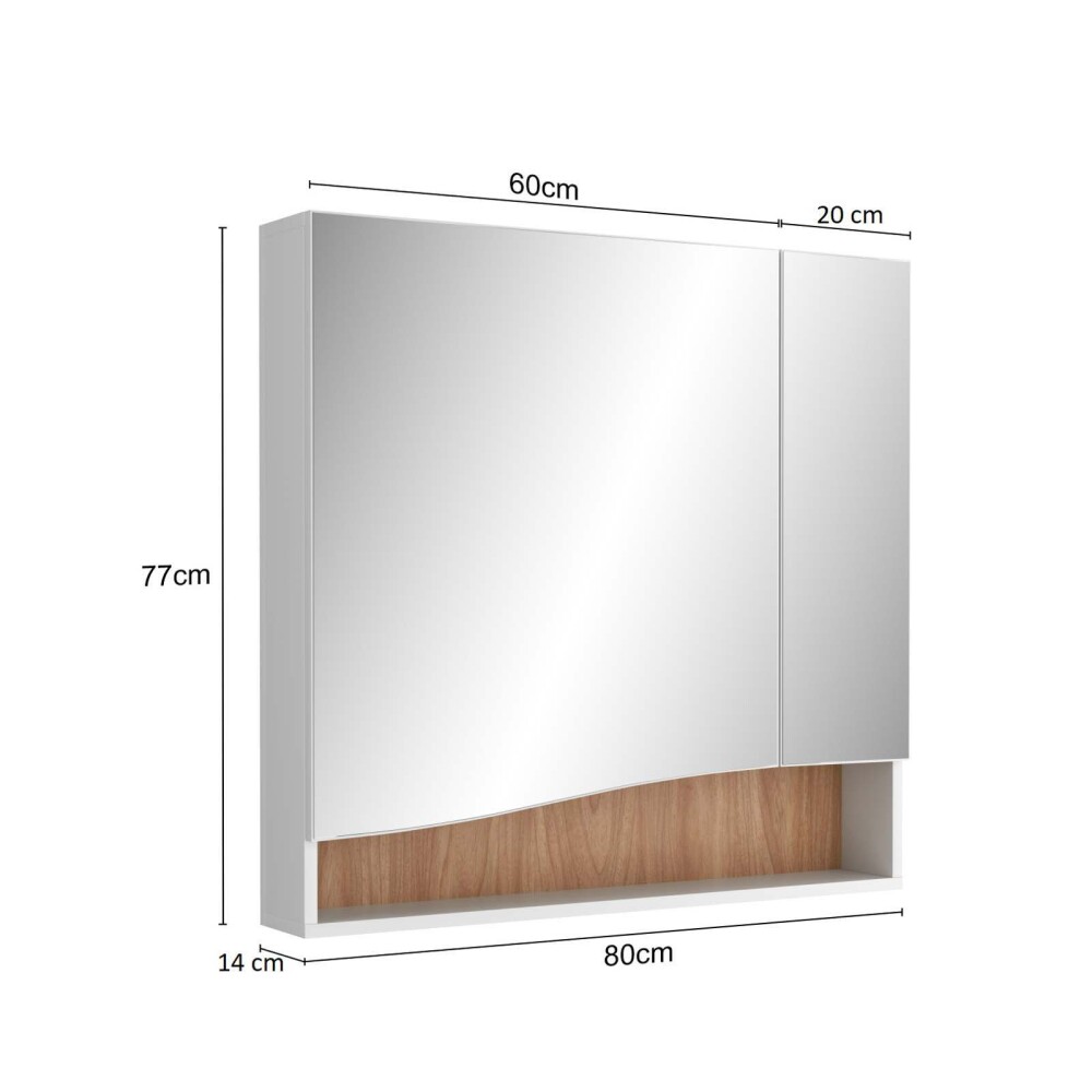 ESPEJO BOTIQUIN DE BAÑO MDP BLANCO LILA