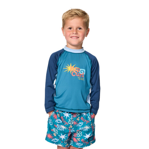 Lycra Rip Curl Wave Dayz Upf Niño - Azul Lycra Rip Curl Wave Dayz Upf Niño - Azul