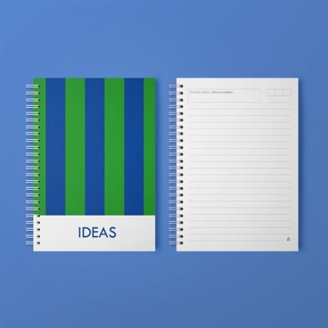 Cuaderno azul y verde Sc