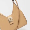 Bolso Signature en cuero charol Camel Niquel