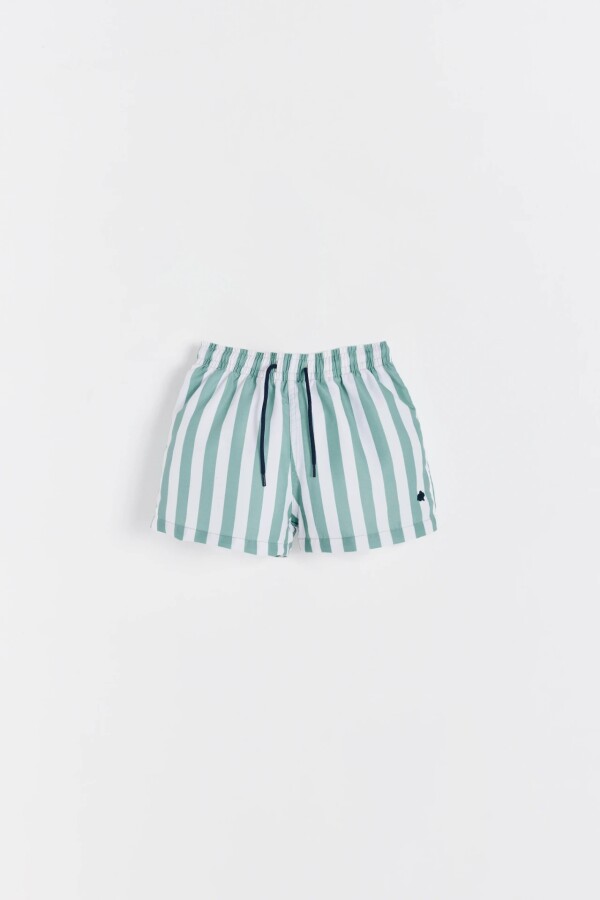SHORT DE BAÑO JOHN BAY BEACH Blanco/verde