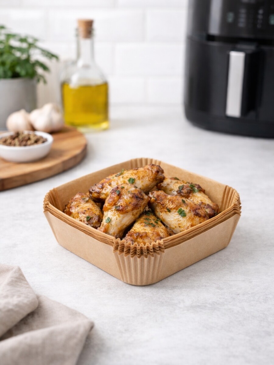 MOLDE DESCARTABLE CUADRADO PARA FREIDORA kraft