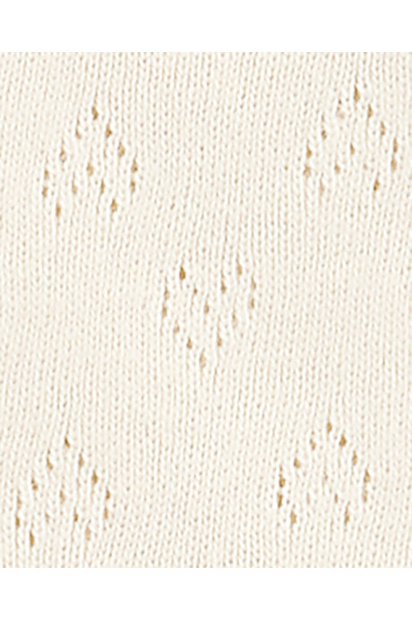 Set tres piezas de algodón calado, short, musculosa y vincha Sin color