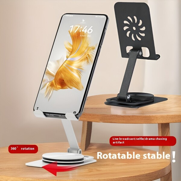 Soporte Base Porta Celular Escritorio Mesa Ajustable 360 Color Variante Blanco