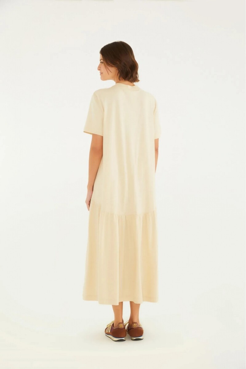 VESTIDO RELAJADO Beige