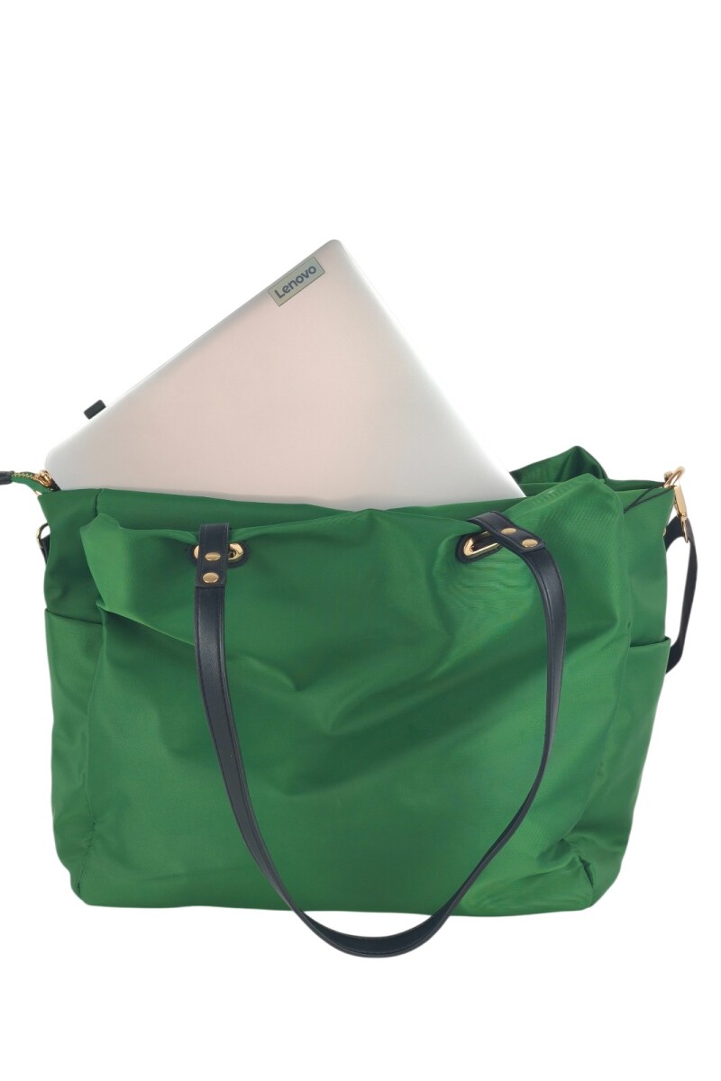 Cartera grande con guantera doble verde