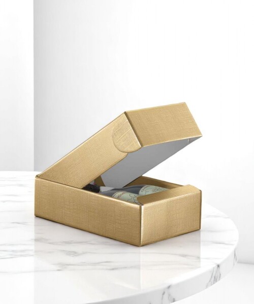Caja rígida 2 botellas 34x18,5x9 - 1041 - SETA ORO Caja rígida 2 botellas 34x18,5x9 - 1041 - SETA ORO