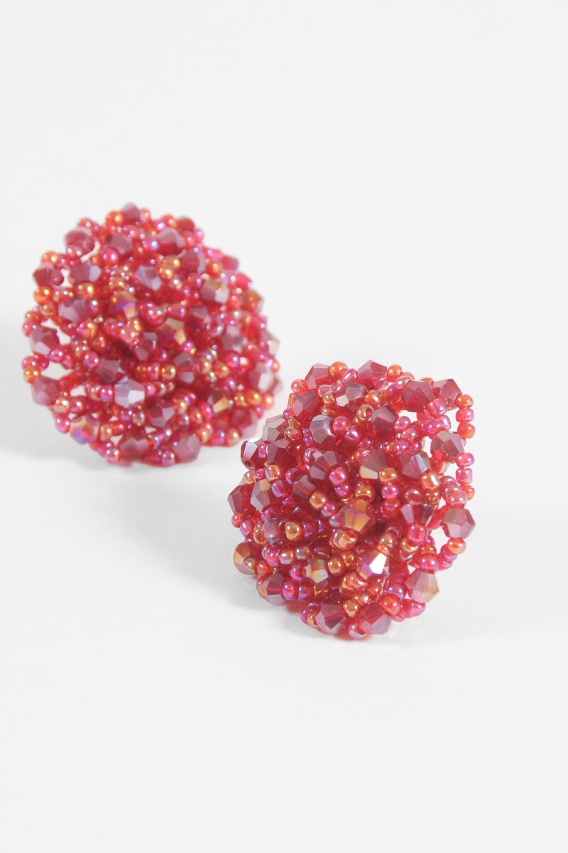 Caravanas spot mostacillas rojo