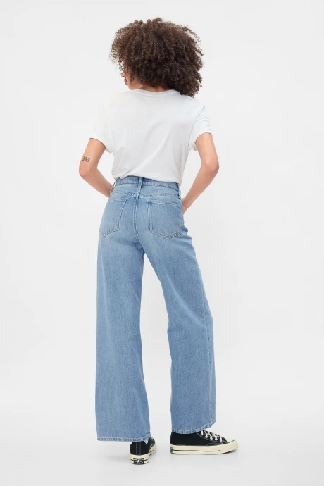 Jean Wide Leg Mujer Light Wash