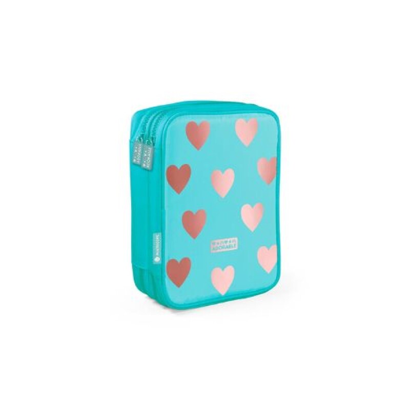 Cartuchera Footy corazones Metalicos- Adorable 2 pisos Cartuchera Footy Corazones Metalicos- Adorable 2 Pisos