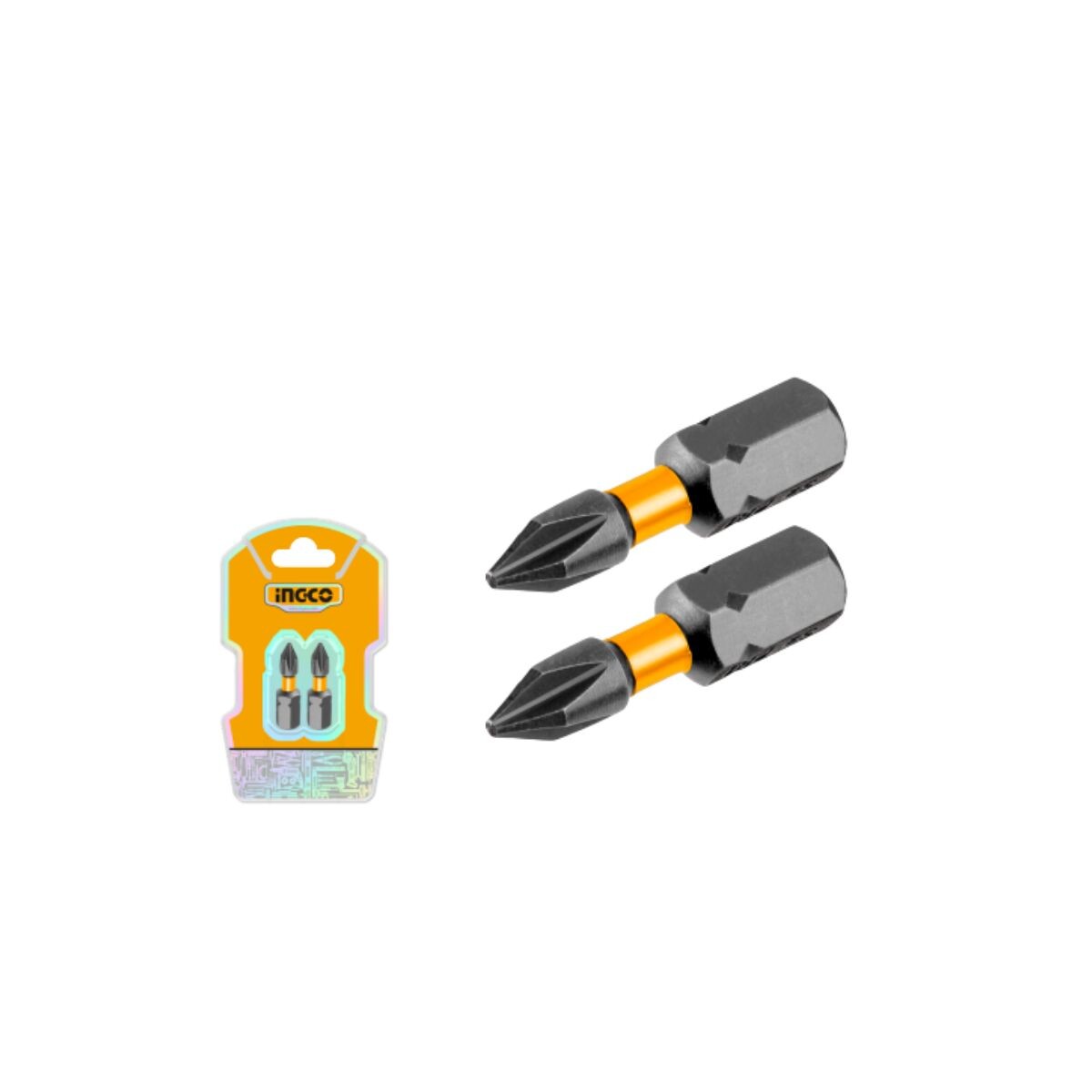 Set X 2 Puntas De Impacto Ph2 X25mm Ingco 