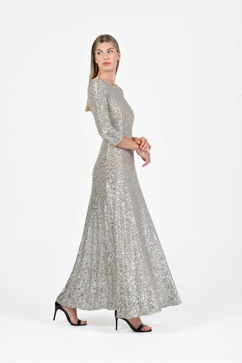 Vestido Cinthia Plateado - Plateado 