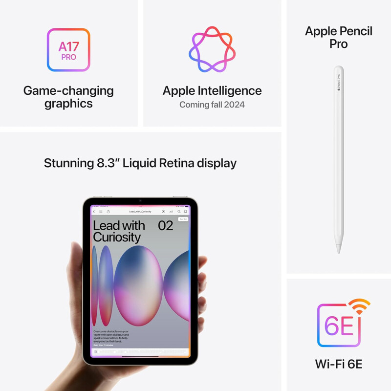 Tablet Apple iPad Mini 7 128GB 2024 MXN83LL 8.3" Starlight Tablet Apple iPad Mini 7 128GB 2024 MXN83LL 8.3" Starlight