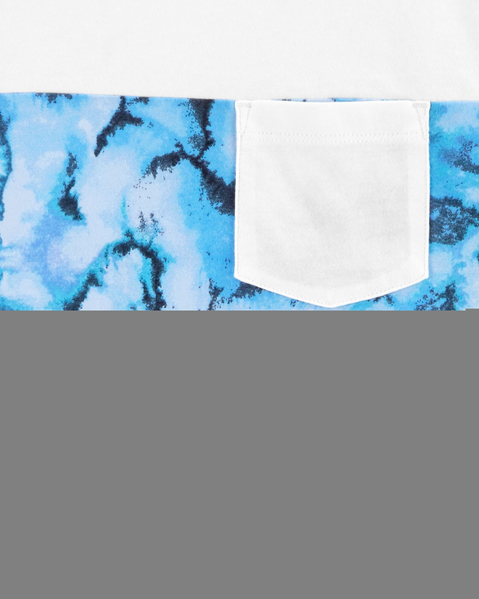 Remera de algodón con bolsillo y diseño tie-dye Sin color