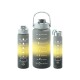 Botella Agua Deportiva Motivacional Set 3 Tamaños Diferentes Color Gris/Amarillo/Negro