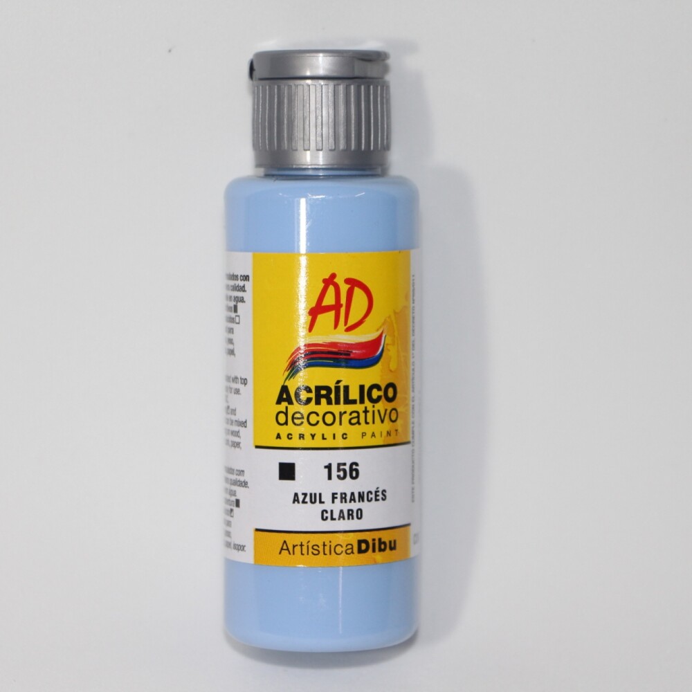 PINTURA ACRILICA ARTISTICA DIBU 60 ML. DIFERENTES COLORES COLOR AZUL FRANCES CLARO 156