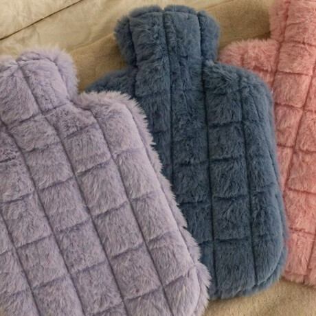 Bolsita de Agua Caliente 1L con Funda de Peluche Suave Azul