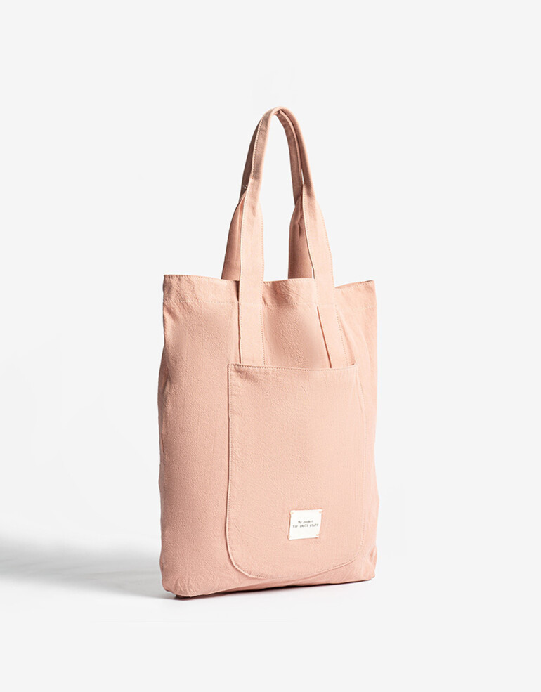 Bolsas reutilizables Tote Bag De Material Reciclado - Rosa Claro