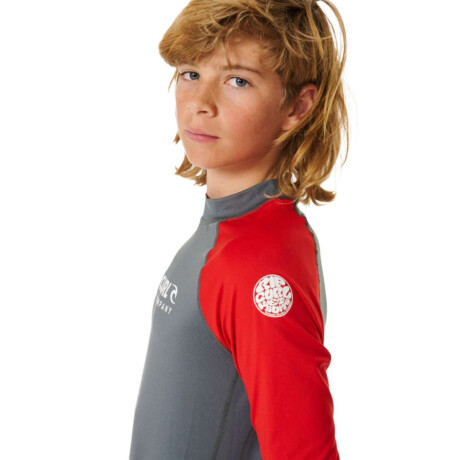 Lycra Rip Curl Shock Upf L/S Gris/Rojo