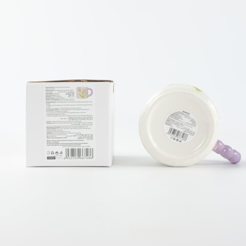 TAZA DE CERÁMICA SERIE FLORAL 350 ML (MORADO) TAZA DE CERÁMICA SERIE FLORAL 350 ML (MORADO)
