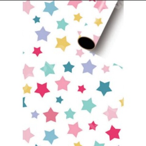PAPEL DE REGALO ESTRELLAS MULTICOLOR - 50×70 CM PAPEL DE REGALO ESTRELLAS MULTICOLOR - 50×70 CM