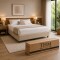 Cama SmartBox HAMPTONS 2 Plazas 140x190 cm Beige