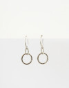 Aros Colgantes Largos Metal Aros Con Anillos Entrelazados - Plateado Hematite