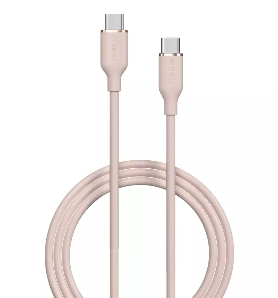 CABLE USB-C A USB-C SILICONE PD 3A 1.2M JELLY SERIES - Pink sand 